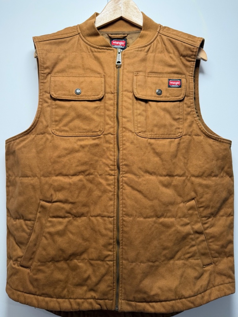 Wrangler Workwear Men's Quilted Duck Work Vest